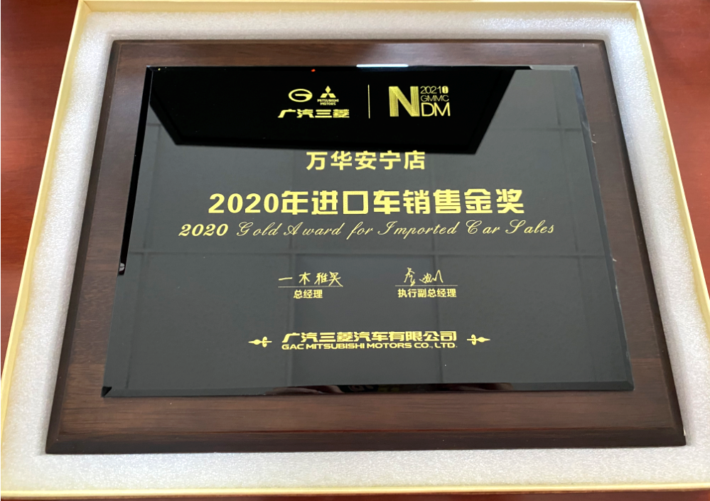 2020年进口车销售金奖
