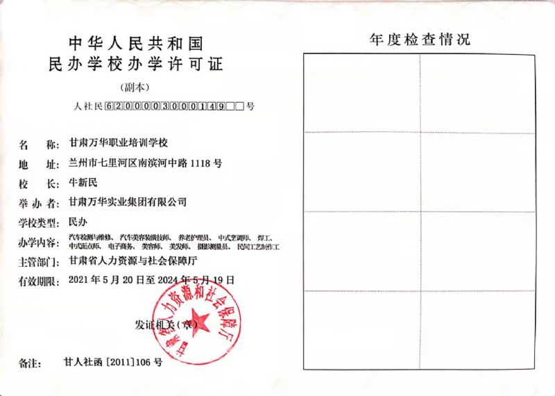 2021办学许可证